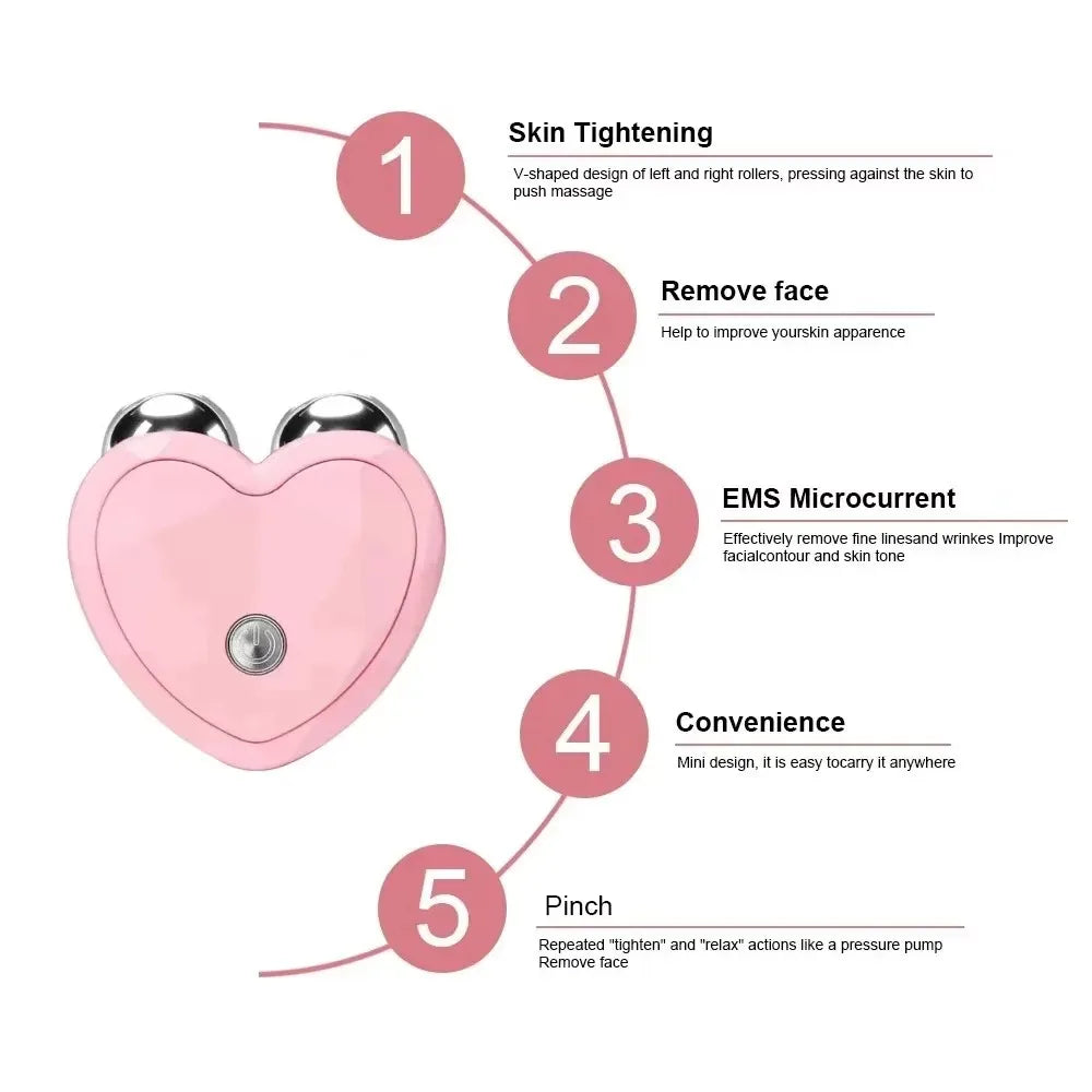 EMS Facial Lifting Device, Microcurrent Massager, Firming and Anti-Wrinkle, Rechargeable.